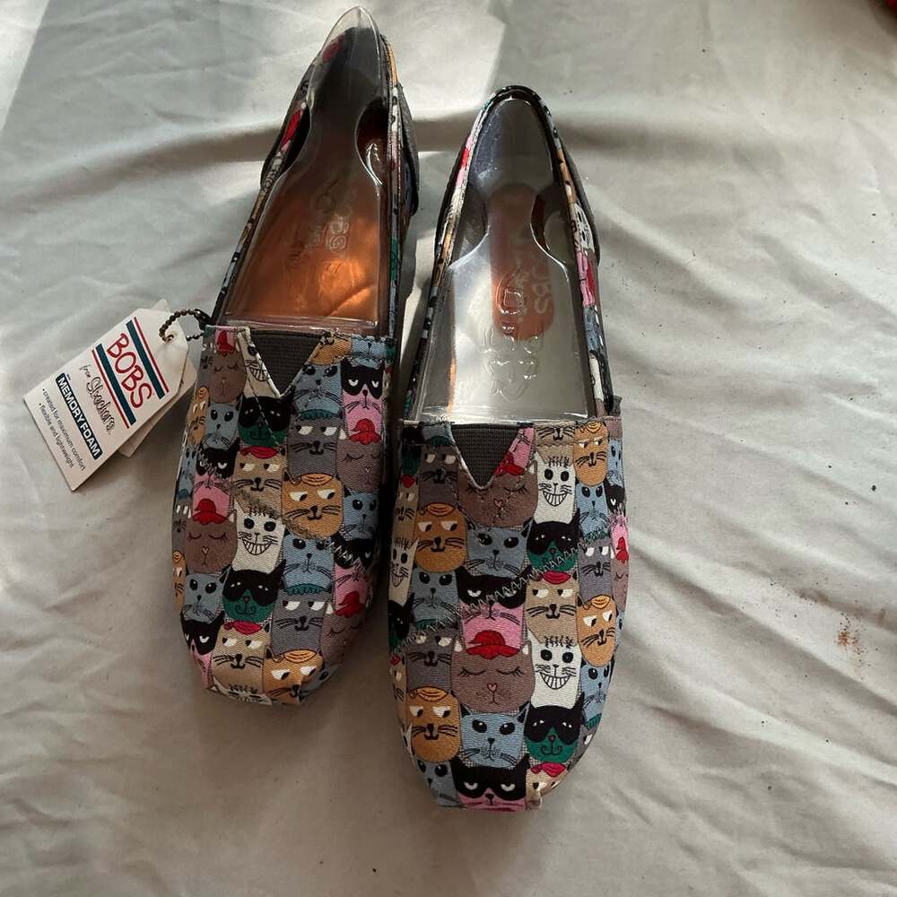 BOBS from Skechers Women's Cats Multi Slip-On Shoes Size 9